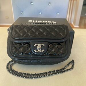 Chanel Black Patent Flap Bag